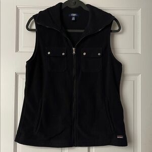 Chaps Women's Black Fleece Vest
